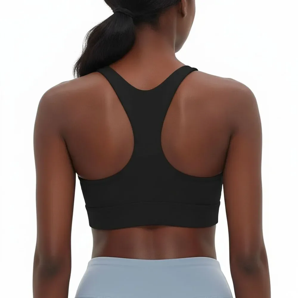 Racerback Front Clip Nursing Bra Black Medium